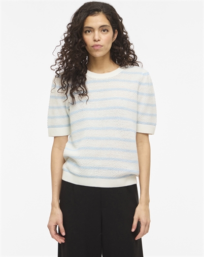 Vila - VIDalo Stripe Strik - White Alyssum